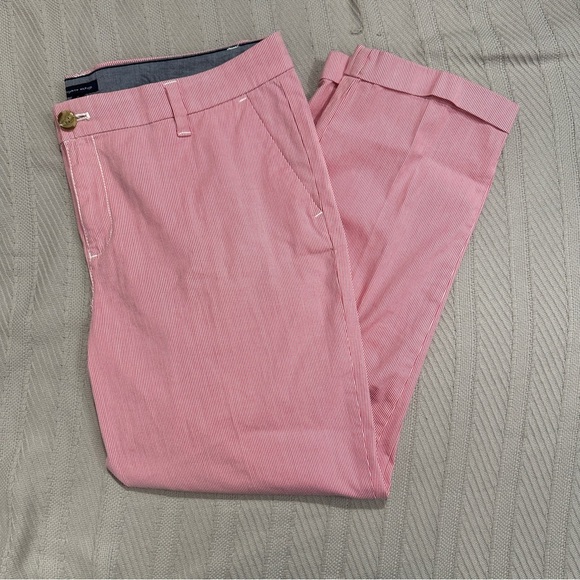 Tommy Hilfiger red/white pants, size 14, cropped, lightweight, spring, casual - Picture 7 of 12